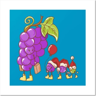 Grape Christmas shopping Posters and Art